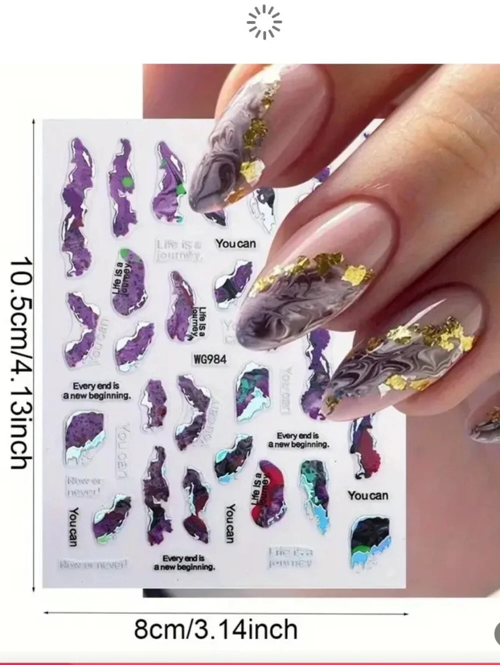4 FOR $15 💕 Trendy Nail Art Transfer Stickers Decals
